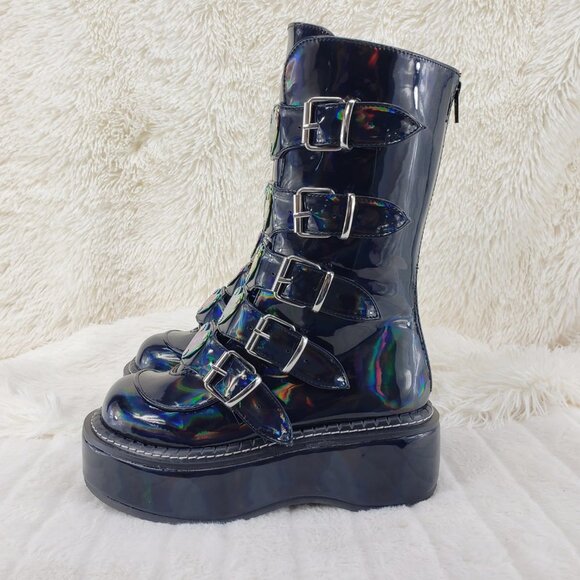 Platform Heart Metal Plates Buckle boot Emily 330 - Picture 9 of 16